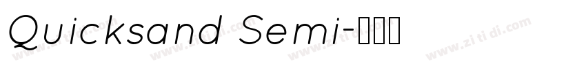 Quicksand Semi字体转换